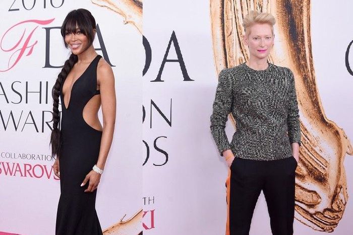 Naomi Campbell, Tilda Swinton at the 2016 CFDA Awards
