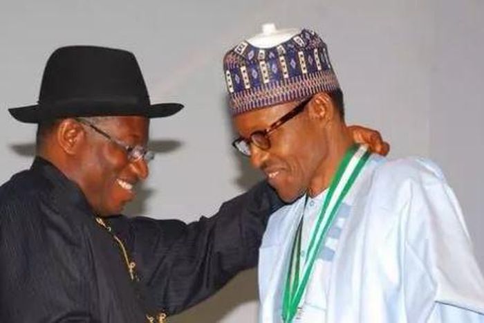 Ex-President Goodluck Jonathan and President Muhammadu Buhari