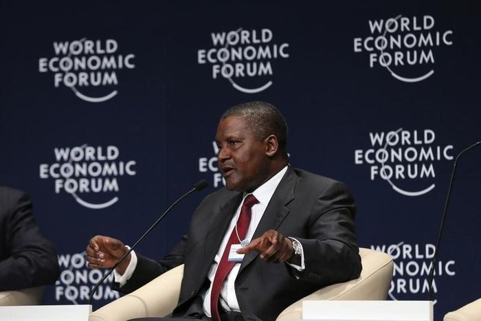 Nigerian billionaire Aliko Dangote speaks during the first plenary session of the World Economic Forum (WEF) in Abuja May 8, 2014.