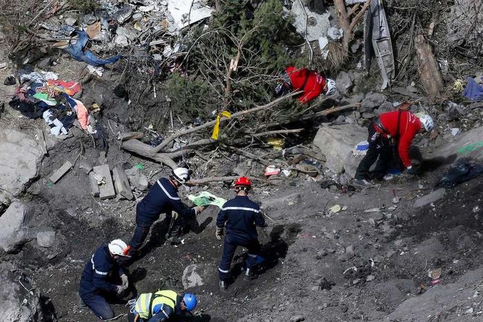 Crash site of the Germanwings plane.