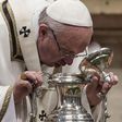 Pope Francis celebrates the Chrism Mass for Holy Thursday at St Peter's Basilica, Vatican City