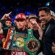 May 7, 2016; Las Vegas, NV, USA;  Canelo Alvarez poses for a photo after defeating Amir Khan during their middleweight boxing title fight at T-Mobile Arena. Mandatory Credit: Joshua Dahl-USA TODAY Sports