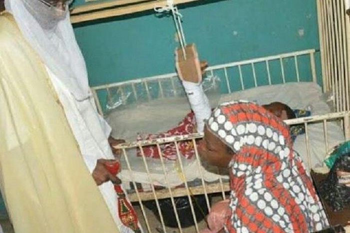 Lamido Sanusi at the hospital to visit baby Musa