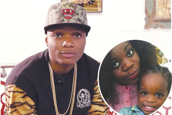 Wizkid, Ogudugu Shola and their son Boluwatife
