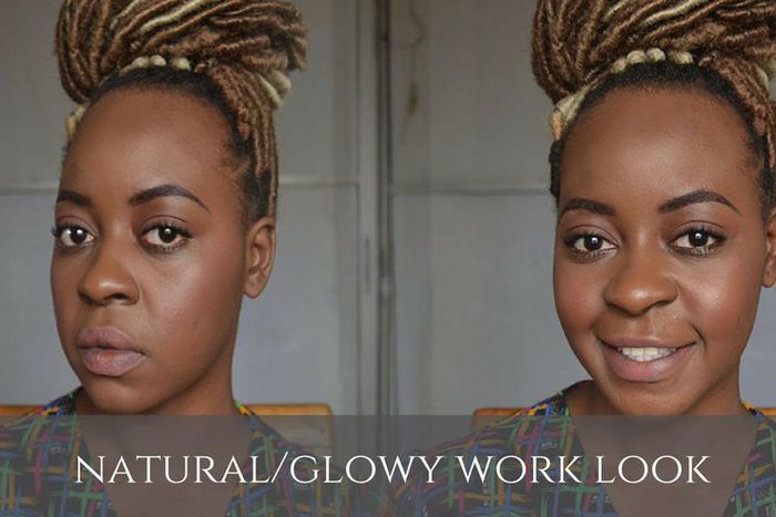 Deola Adebiyi shows how to perfect a natural/glowy work makeup look
