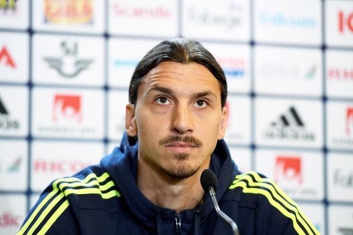 Sweden's forward and team captain Zlatan Ibrahimovic attends a press conference in Bastad, Sweden, on June 1, 2016, where the team stays for a training camp as part of preparations for the upcoming Euro 2016 European football championships.
