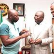 Segun Arinze, Desmond Elliot with Governor Ambode