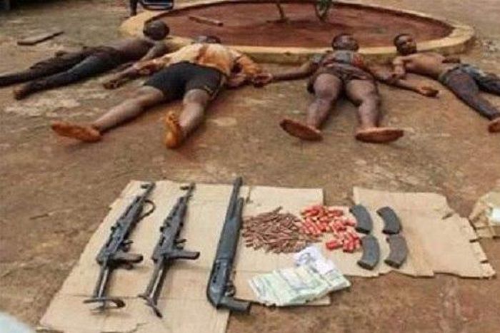 The dead robbery suspects