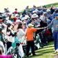 Apr 9, 2016; Augusta, GA, USA; Jordan Spieth greets fans as he walks to the 6th green during the third round of the 2016 The Masters golf tournament at Augusta National Golf Club. Mandatory Credit: Rob Schumacher-USA TODAY Sports