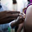 Staff members of the Teaching Hospital receive the first vaccination treatment for yellow fever in El Geneina, West Darfur in this November 14, 2012 handout.