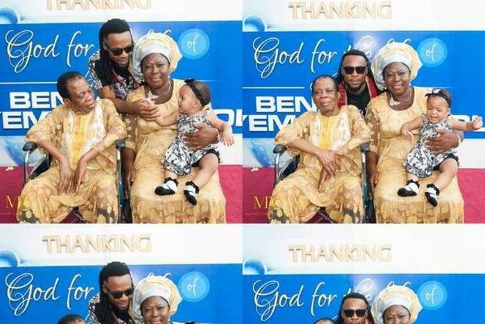 Flavour along with his parents and daughter