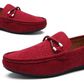 Red loafers