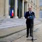 French Interior Minister Bernard Cazeneuve talks to journalists after a meeting about blasts in Brussels at the Elysee Palace in Paris, France, March 22, 2016.