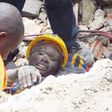 A man trapped inside collapsed building