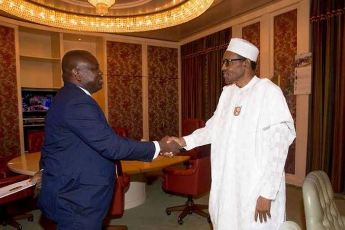 Governor Akinwunmi Ambode meets President Muhammadu Buhari on Friday, April 29, 2016, at the Presidential Villa, Abuja.He is expected to receive the president on Thursday, March 29, 2018, in Lagos.