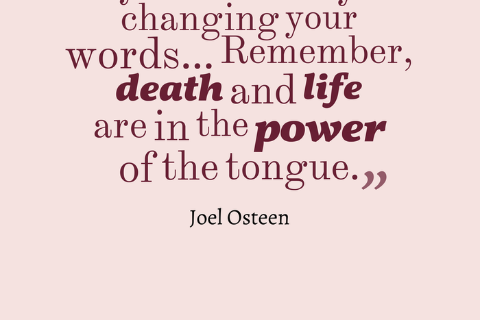Your words can create or destroy