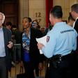 Genocide hunters Alain Gauthier (L) and his wife Dafroza Gauthier (R) arrive at the Paris Court House in Paris, France, May 10, 2016, on the first day of the trial of two former Rwandan local officials for their alleged participation in the 1994 genoci...