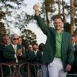 Danny Willett celebrates in the green jacket after winning the 2016 The Masters golf tournament at Augusta National Golf Club. Apr 10, 2016; Augusta, GA, USA;