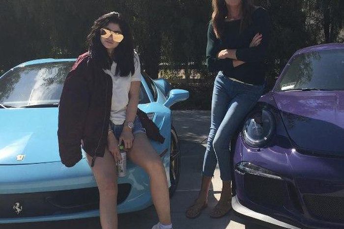 Kylie's Ferrari and Caitlyn's Porsche