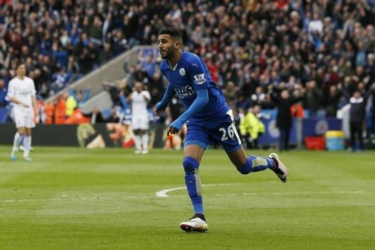 Football Soccer - Leicester City v Swansea City - Barclays Premier League - The King Power Stadium - 24/4/16 Riyad Mahrez celebrates scoring the first goal for Leicester City Action Images via Reuters / Jason Cairnduff Livepic EDITORIAL USE ONLY. No us...