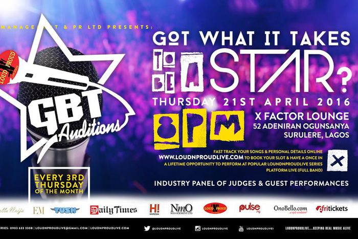 Golden Break Through Auditions  April 2016