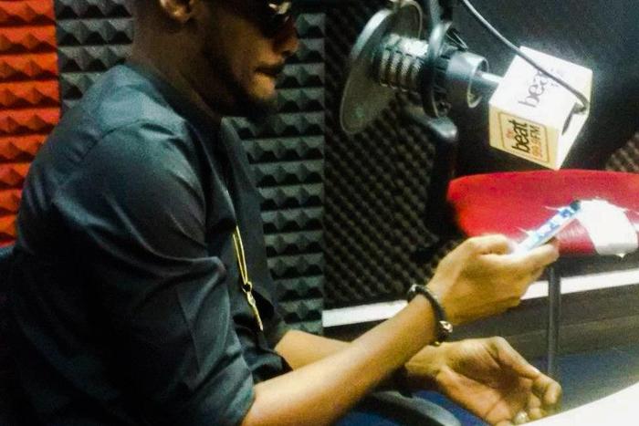 2Face Idibia at the Beat FM studio