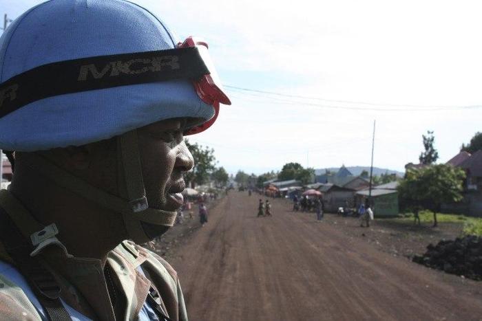 South African peacekeepers patrol the streets of Goma in eastern Democratic Republic of Congo, December 2, 2015. REUTERS/Ed Cropley