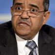 Bank of Algeria Governor Mohammed Laksaci makes remarks during a discussion on "Falling Commodity Prices and the Myth of Peak Oil" at the IMF and World Bank's 2015 Annual Spring Meetings, in Washington April 18, 2015.