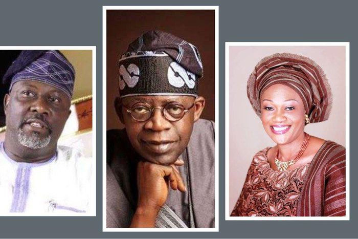 Dino Melaye, Bola Tinubu and Remi Tinubu