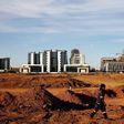 A worker is seen at a construction site in Gaborone, Botswana, November 23, 2015.     REUTERS/Siphiwe Sibeko