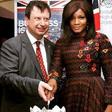 Paul Arkwright and Omotola Jalade-Ekeinde