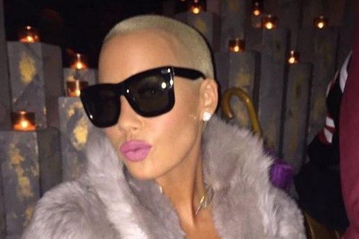 Amber Rose at Wiz Khalifa's album listening party