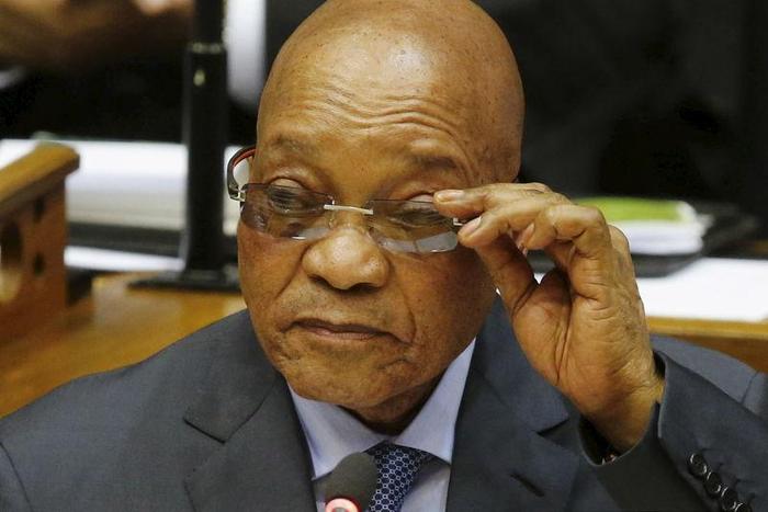 South Africa's President Jacob Zuma answers questions at Parliament in Cape Town, March 17, 2016.