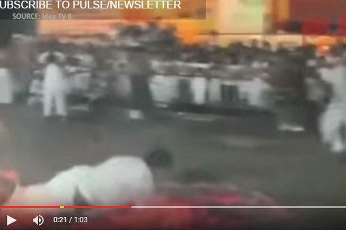 See video of a man sliding through burning coal