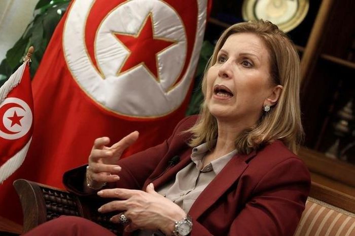 Tunisian Tourism Minister Selma Elloumi Rekik speaks during an interview with Reuters in Tunis, Tunisia, April 20, 2016.