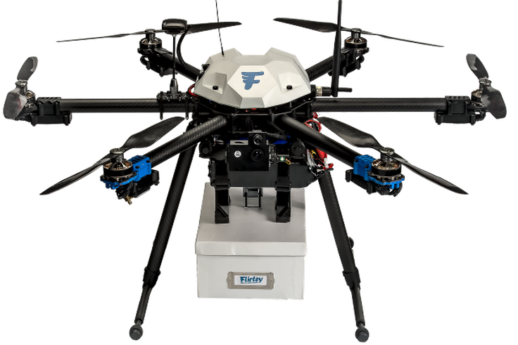 One of the Flirtey delivery drones