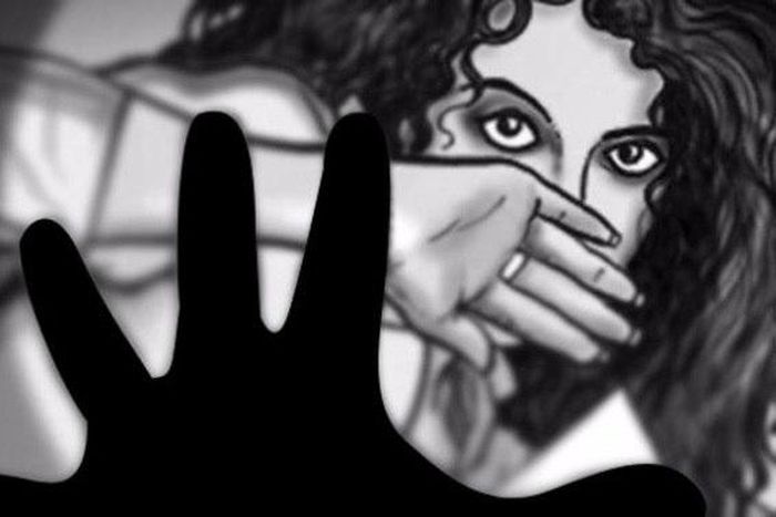 An image of a brutalised girl