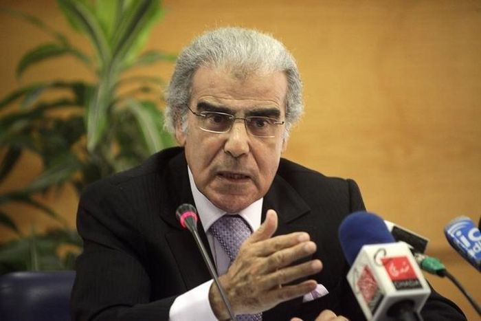 Morocco's Central Bank Governor Abdellatif Jouahri speaks to the media in Rabat, file.