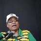 South African President Jacob Zuma addresses supporters of his ruling African National Congress (ANC), at a rally to launch the ANC's local government election manifesto in Port Elizabeth, April 16, 2016.