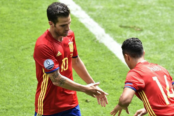 Cesc Fabregas and Thiago