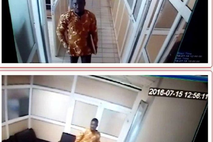 Face of a laptop thief