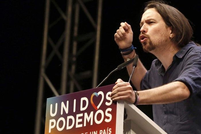 The leftwing Unidos Podemos alliance is led by Pablo Iglesias.