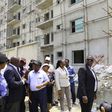 Governor Ambode inspecting Lekki Gardens building construction site