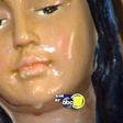 Photo of weeping virgin Mary statue