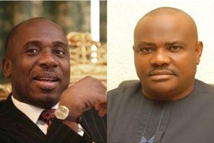Former Rivers State Governor, Rotimi Amaechi and current Governor, Nyesom Wike