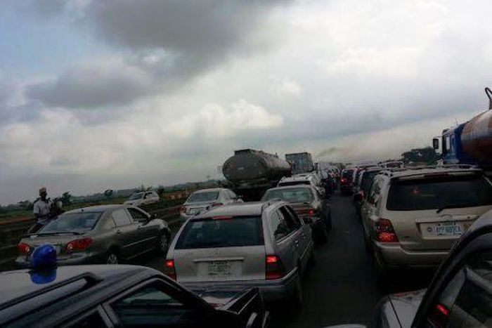 Traffic jam lasts for over 10 hours