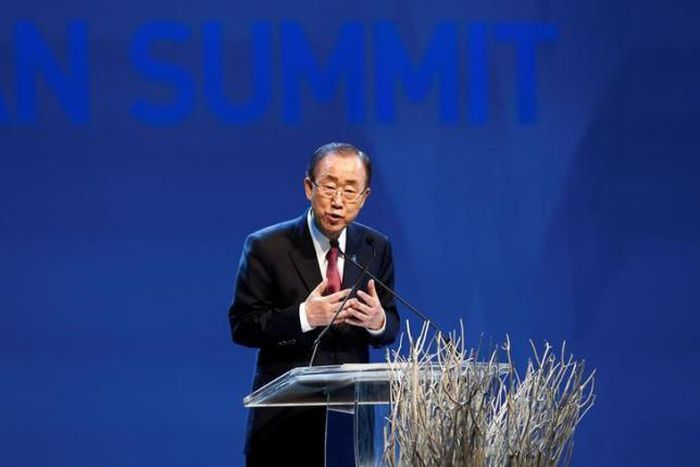 UN chief Ban calls for halving of numbers of displaced by 2030