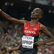 Asbel Kiprop of Kenya reacts after winning the men's 1500 metres final during the 15th IAAF World Championships at the National Stadium in Beijing, China, August 30, 2015.  REUTERS/Phil Noble