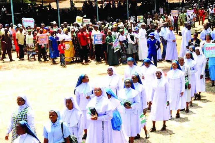 Catholic church protest in Enugu (This picture is for illustrative purposes).