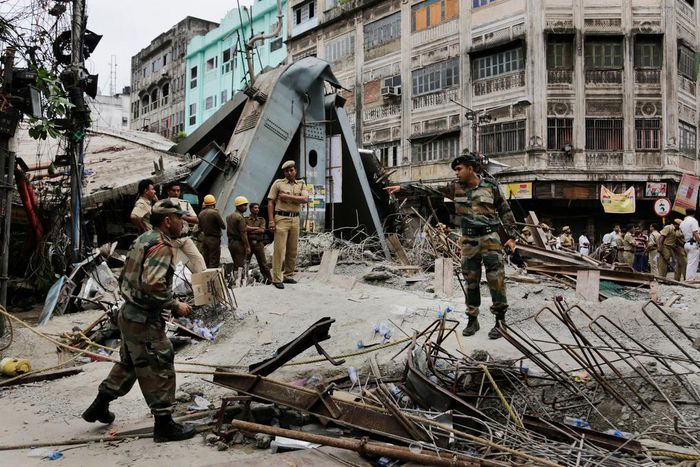 Indian police file homicide case after flyover collapse kills 23